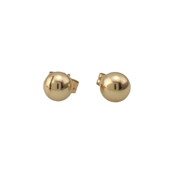 14K Yellow Gold Ball Stud Earrings #17800